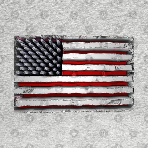 USA Flag 3D Design by Pikmi